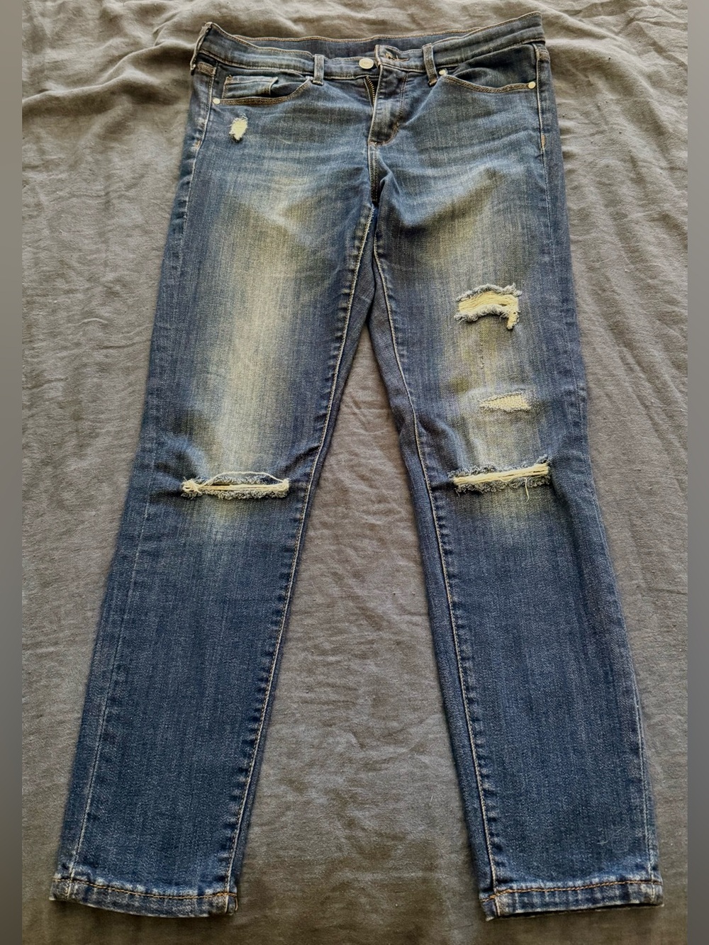 Banana Republic ripped skinny ankle jeans
